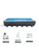 Rectangular Ultra XTR® Frame Above Ground Pool w/ Sand Filter Pump